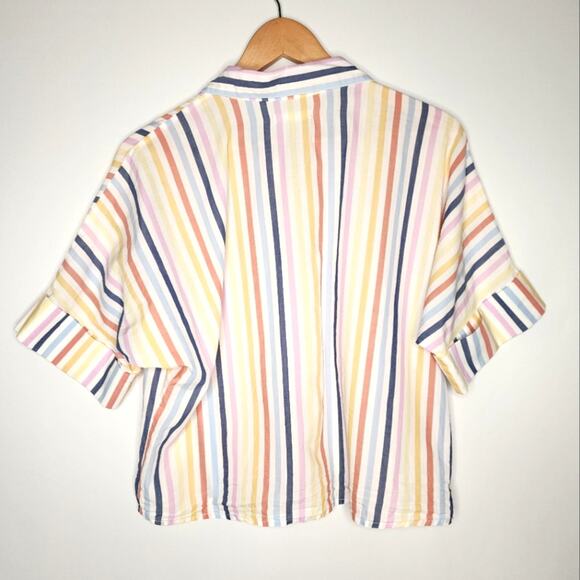 🌻3 for $18 Striped Oversized Button Up Shirt - Picture 3 of 5